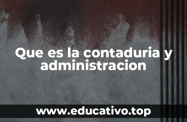Que es la contaduria y administracion