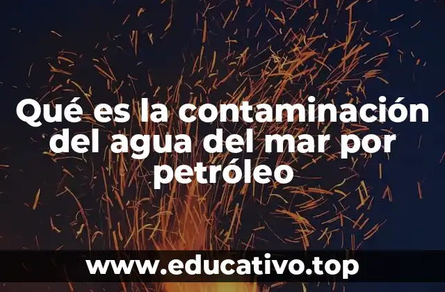 Qué es la contaminación del agua del mar por petróleo