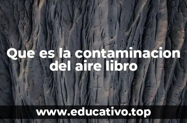 Que es la contaminacion del aire libro