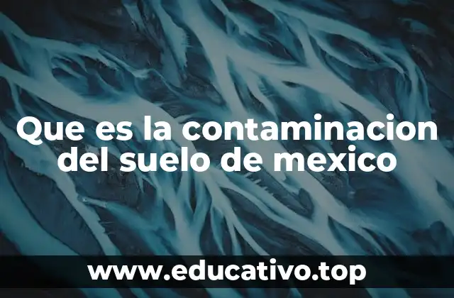 Que es la contaminacion del suelo de mexico