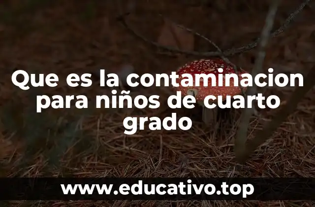 Que es la contaminacion para niños de cuarto grado