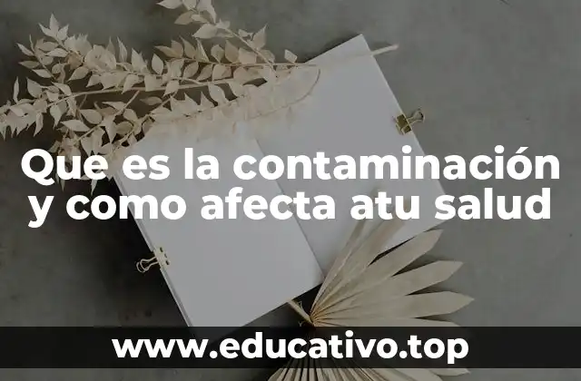 Que es la contaminación y como afecta atu salud