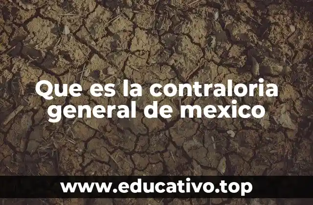 Que es la contraloria general de mexico