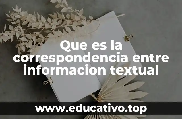Que es la correspondencia entre informacion textual