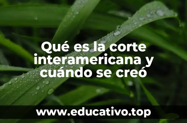 Qué es la corte interamericana y cuándo se creó