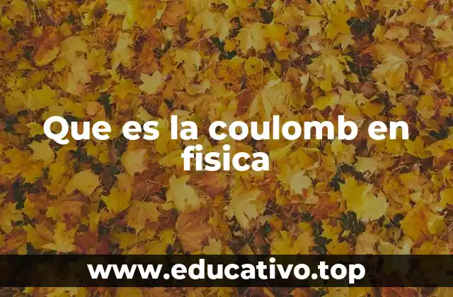 Que es la coulomb en fisica