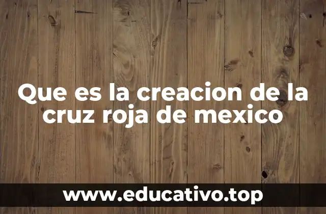 Que es la creacion de la cruz roja de mexico