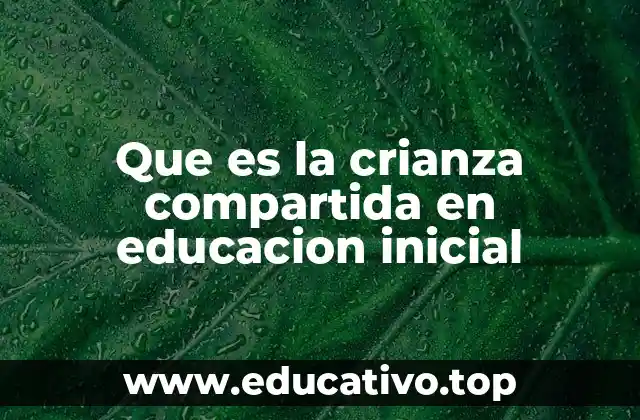 Que es la crianza compartida en educacion inicial