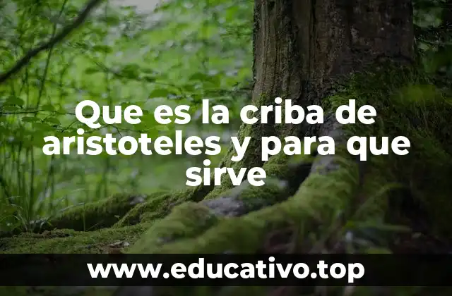 Que es la criba de aristoteles y para que sirve