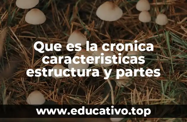 Que es la cronica caracteristicas estructura y partes
