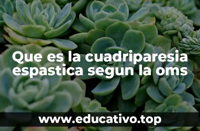 Que es la cuadriparesia espastica segun la oms