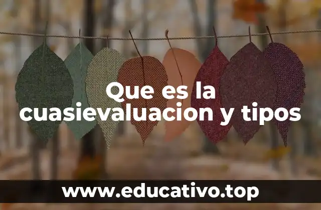 Que es la cuasievaluacion y tipos