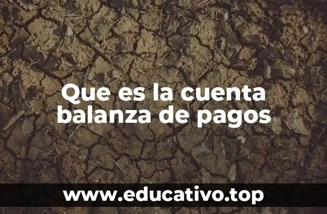 Que es la cuenta balanza de pagos