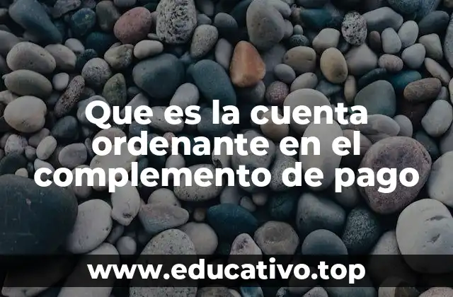 Que es la cuenta ordenante en el complemento de pago