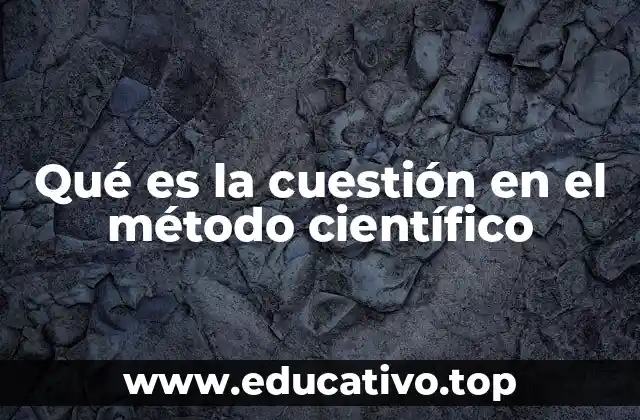 Qué es la cuestión en el método científico