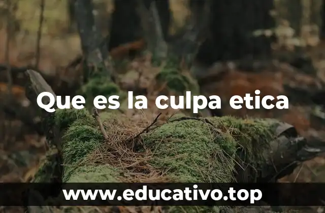 Que es la culpa etica