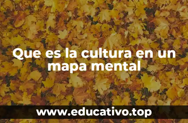 Que es la cultura en un mapa mental