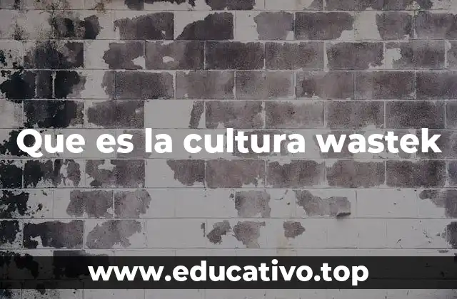 Que es la cultura wastek