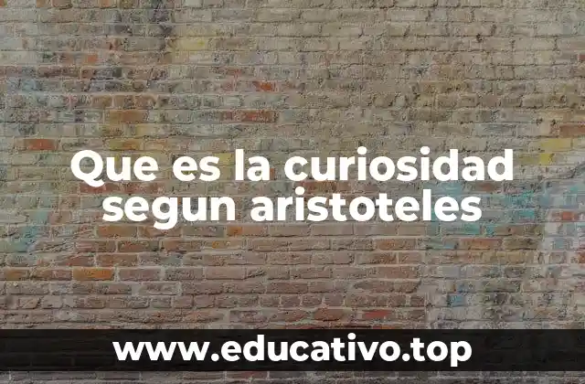 Que es la curiosidad segun aristoteles