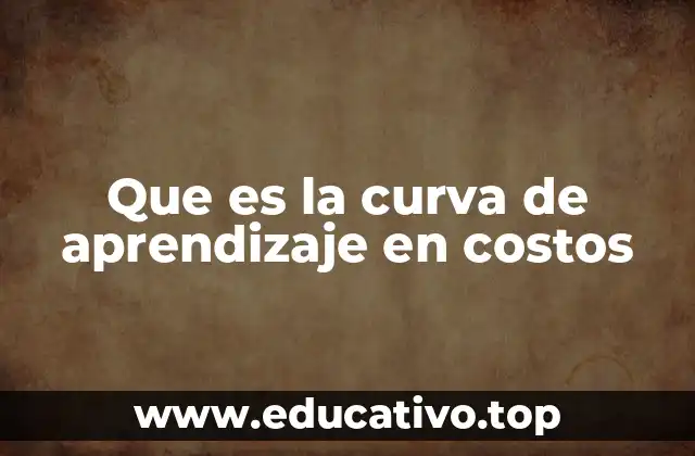 Que es la curva de aprendizaje en costos