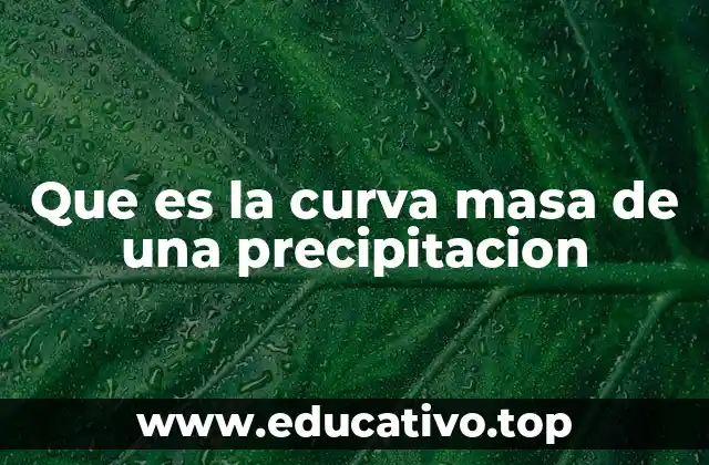 Que es la curva masa de una precipitacion