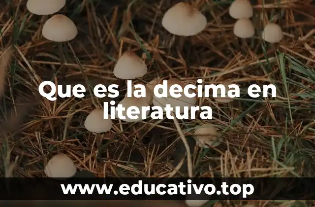 Que es la decima en literatura