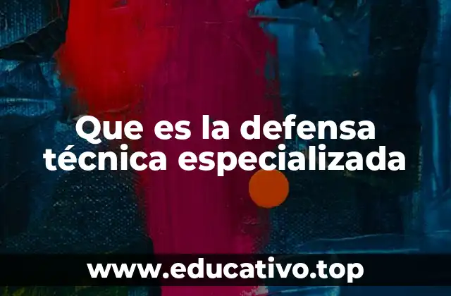 Que es la defensa técnica especializada