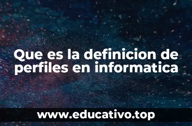 Que es la definicion de perfiles en informatica
