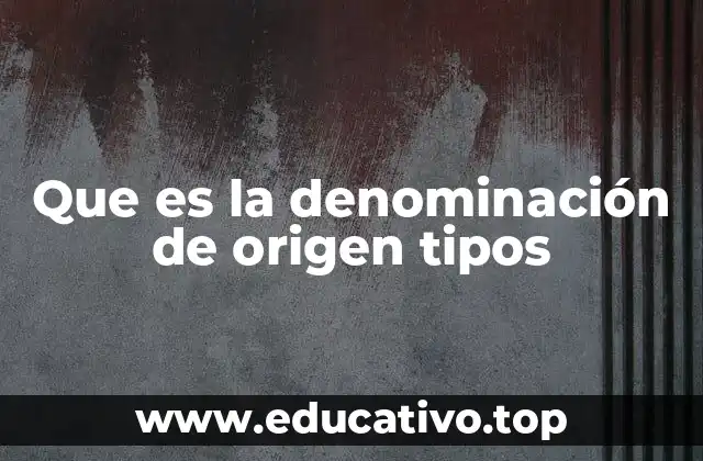Que es la denominación de origen tipos