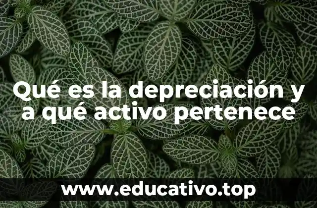 Qué es la depreciación y a qué activo pertenece