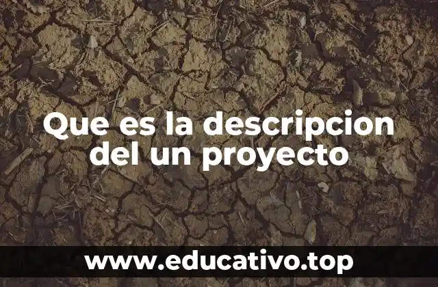 Que es la descripcion del un proyecto