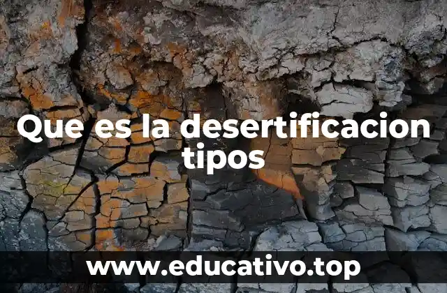 Que es la desertificacion tipos