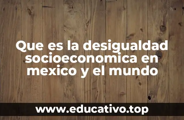 Que es la desigualdad socioeconomica en mexico y el mundo