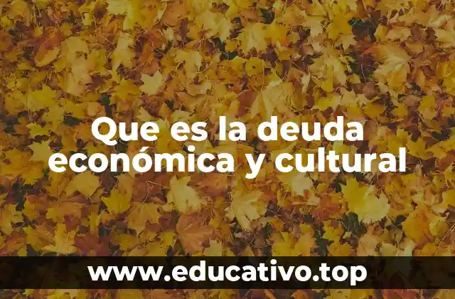 Que es la deuda económica y cultural