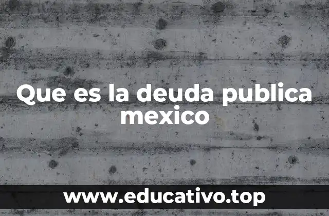 Que es la deuda publica mexico