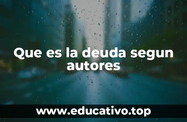 Que es la deuda segun autores