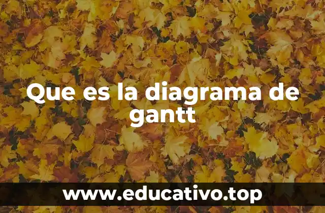 Que es la diagrama de gantt