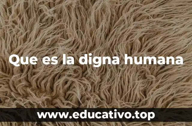 Que es la digna humana