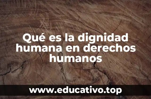 Qué es la dignidad humana en derechos humanos