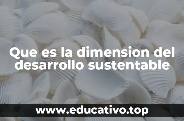 Que es la dimension del desarrollo sustentable