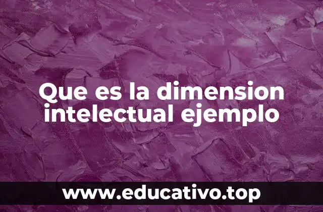 Que es la dimension intelectual ejemplo