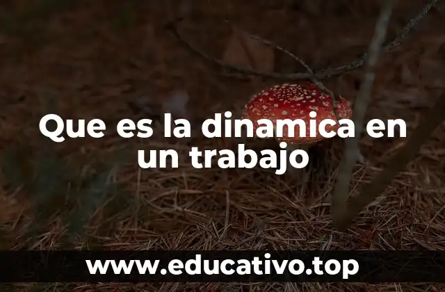 Que es la dinamica en un trabajo