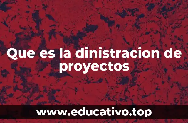 Que es la dinistracion de proyectos