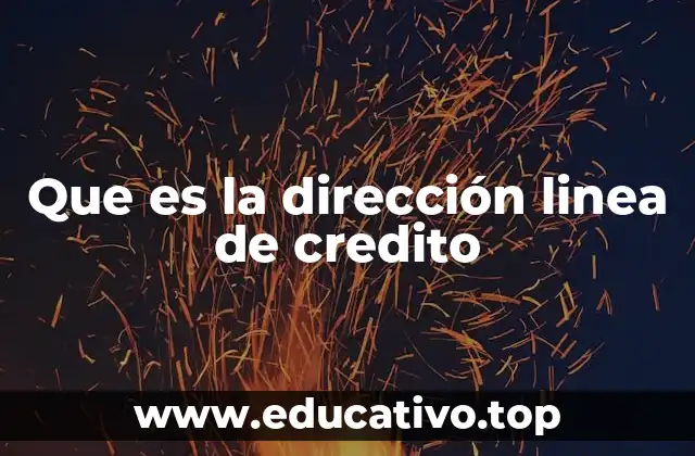 Que es la dirección linea de credito