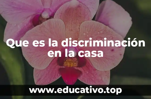 Que es la discriminación en la casa