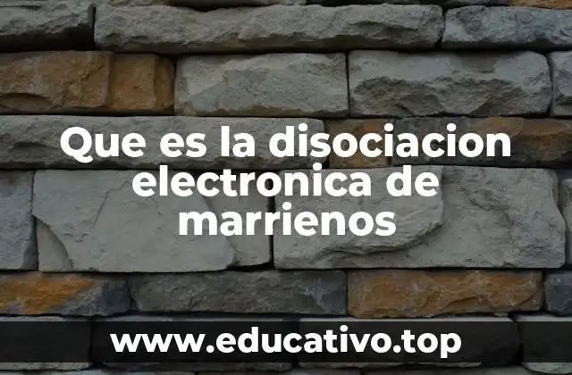 Que es la disociacion electronica de marrienos