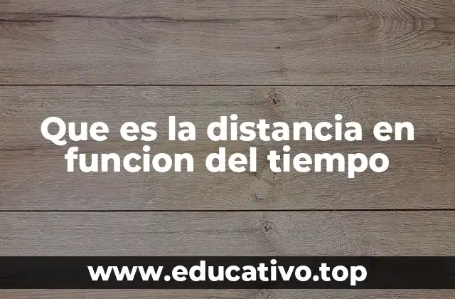 La relación entre movimiento y tiempo