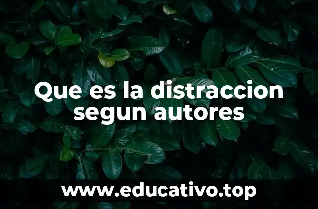 Que es la distraccion segun autores