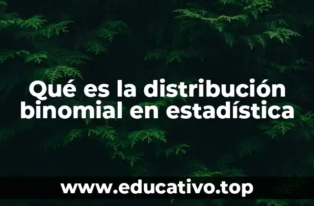 Qué es la distribución binomial en estadística
