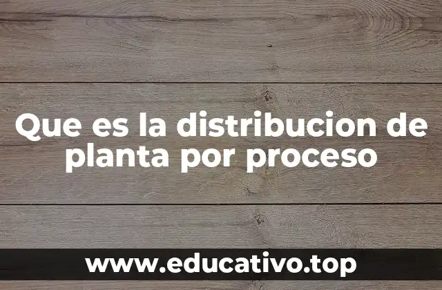Que es la distribucion de planta por proceso